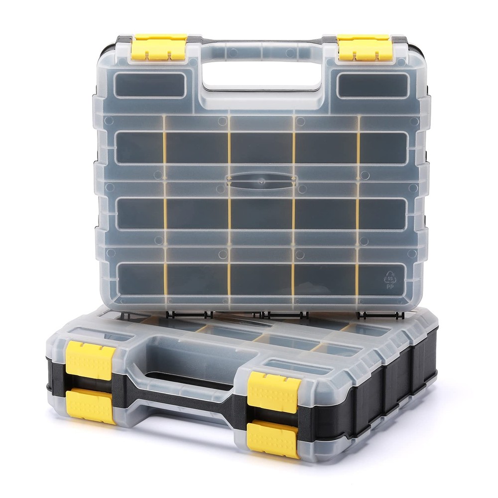 EMENTOL 2PCS Double Side Tool Organizer with Customizable/Removable Plastic D...