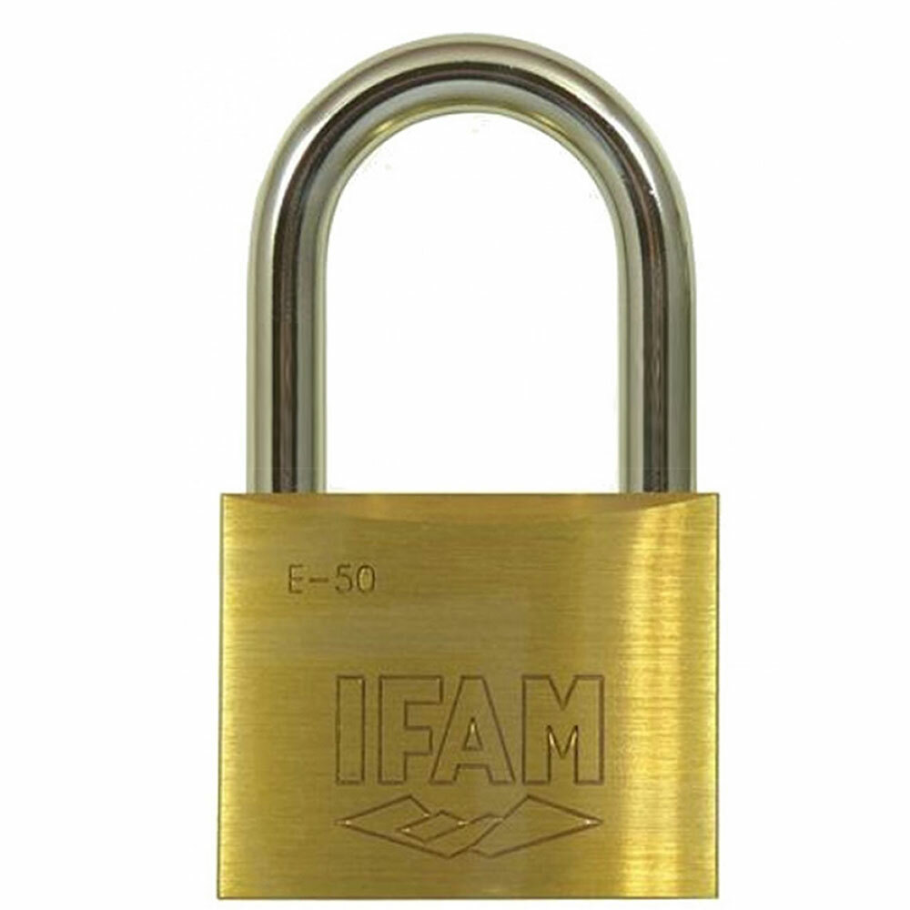 Ifam E50 Brass Padlock Long Shackle 50mm (IF35010)