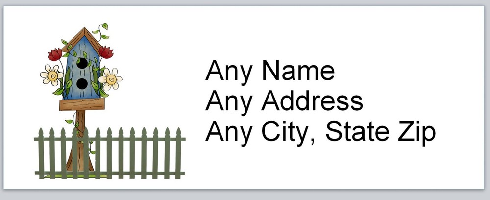 Personalized Address labels Primitive Country Birdhouse  (ac 638)