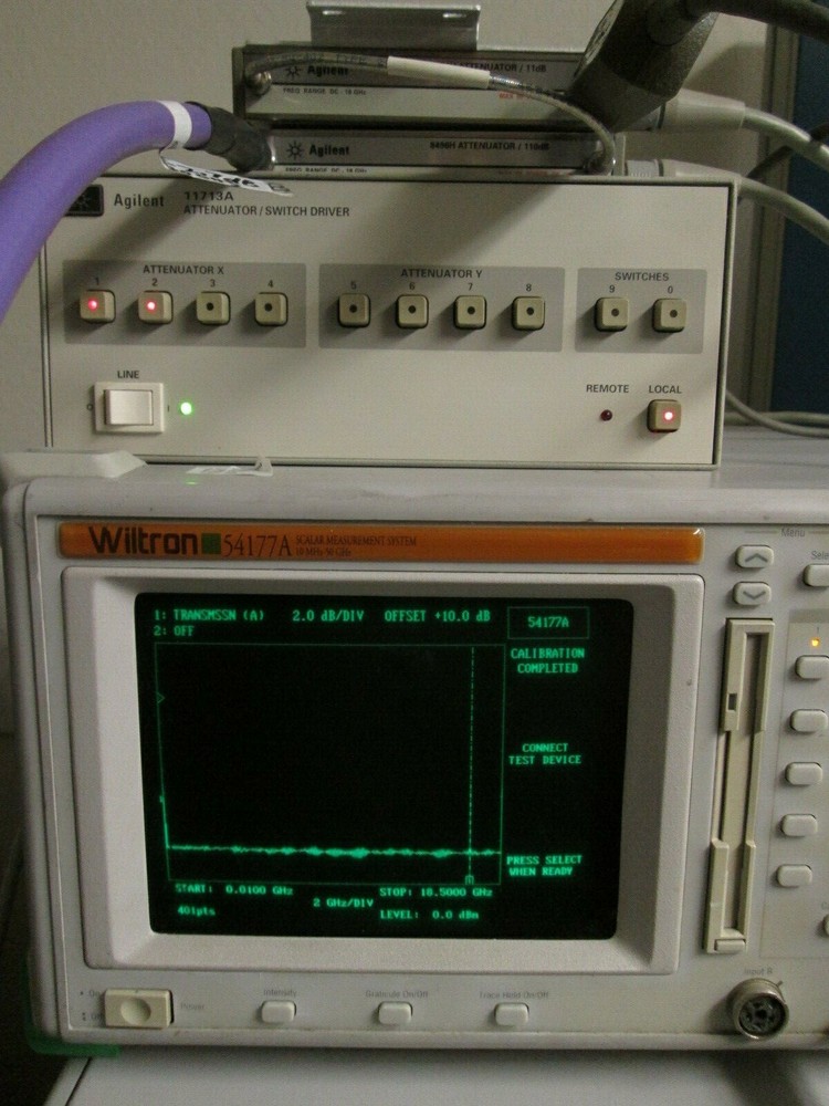 18 GHz RF Step Attenuator 1 db to 121 dB 1 dB step TESTED! AGILENT Programmable