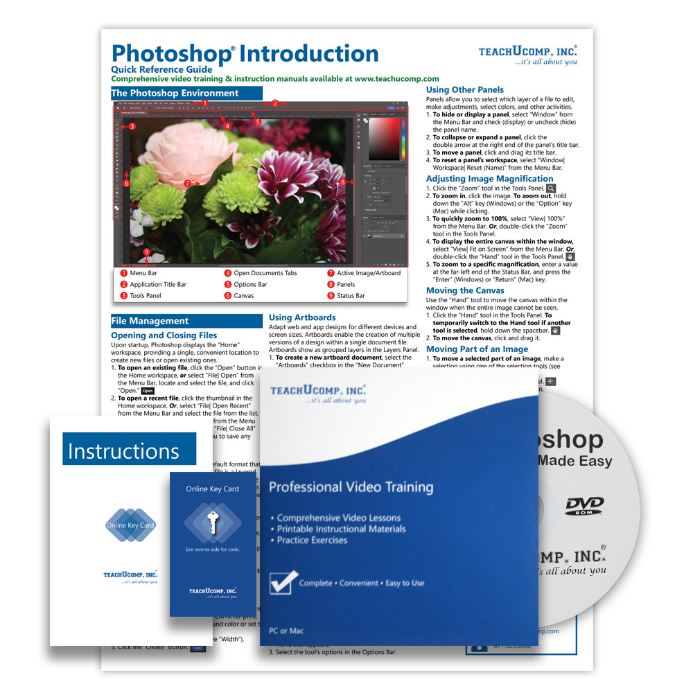 ADOBE PHOTOSHOP DELUXE Training Tutorial PDF Manual and Quick Reference Guide