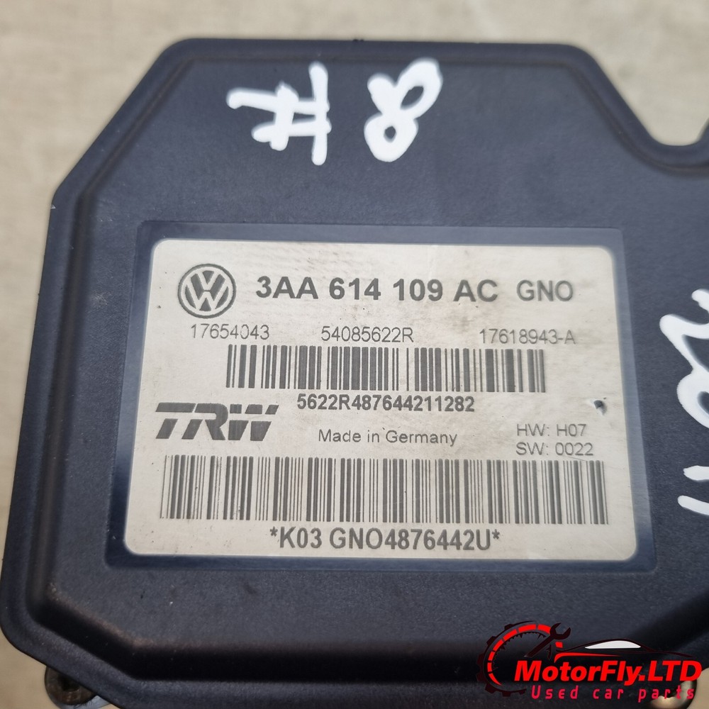 2011 VW PASSAT CC 2.0 TDI ABS PUMP CONTROL MODULE 3AA614109AC