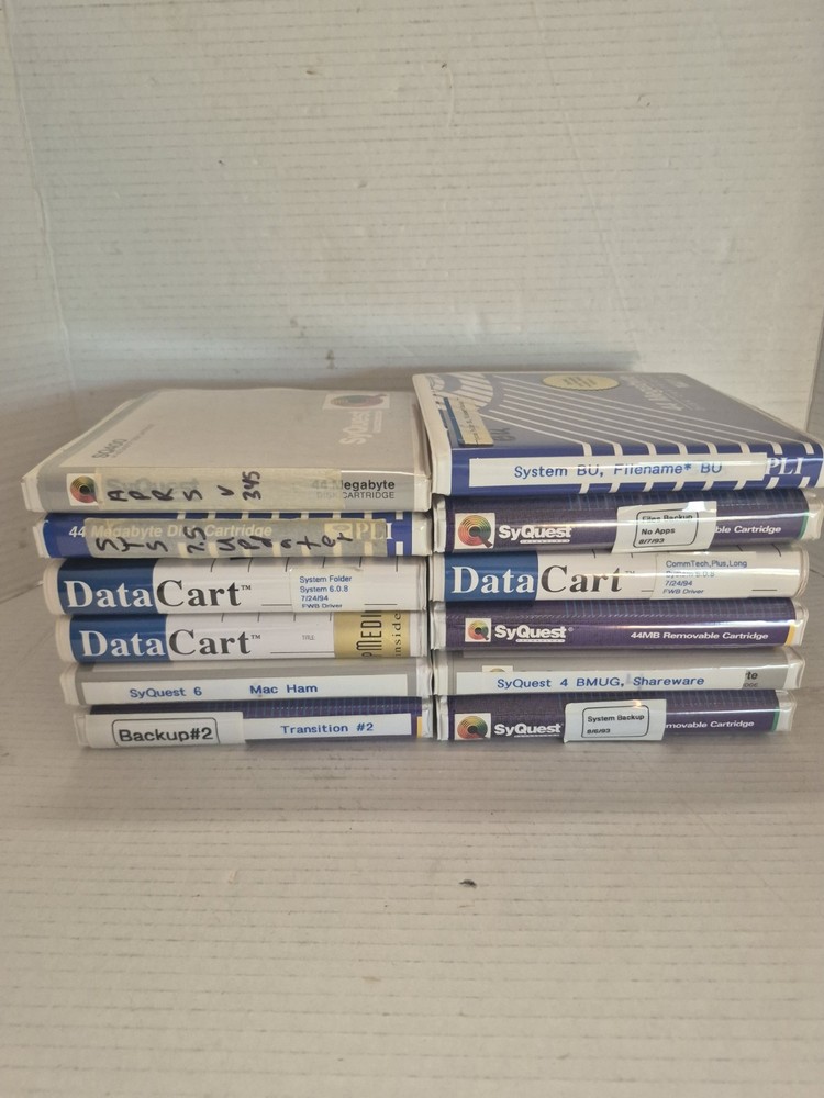 12 Vintage Computer 5.25" Removable Hard Disk Cartridge Datacart UNTESTED