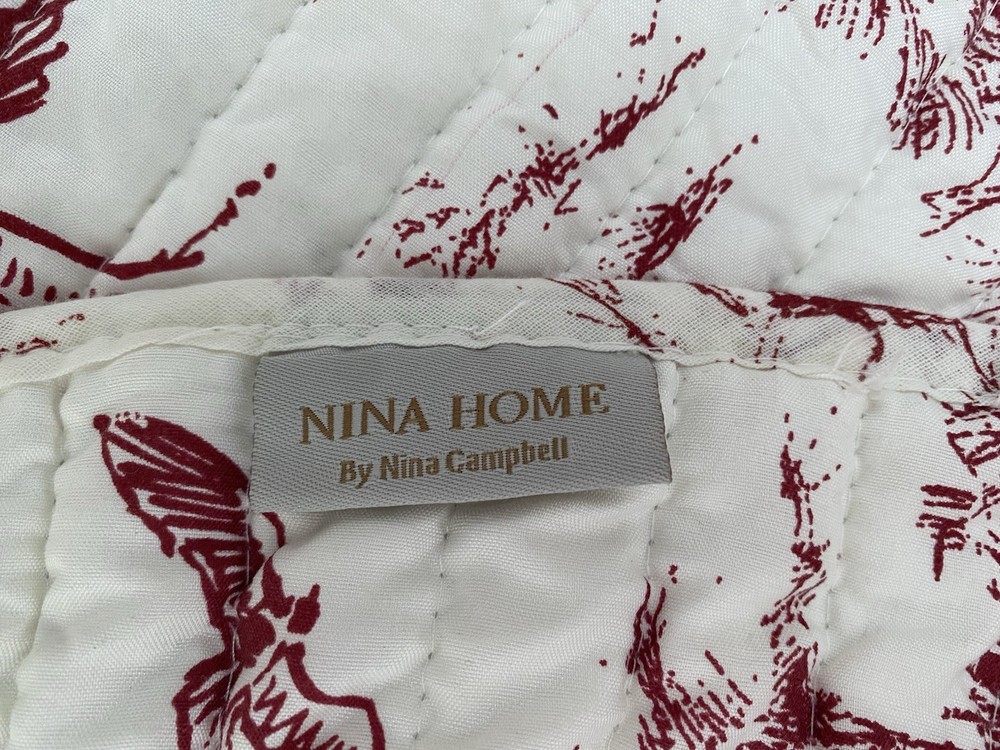 King Rustic Lodge Quilt Red EUC, Reversible Nina Campbell