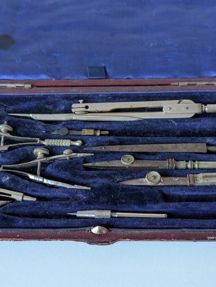 Vintage Precision Drafting Drawing Set in Case