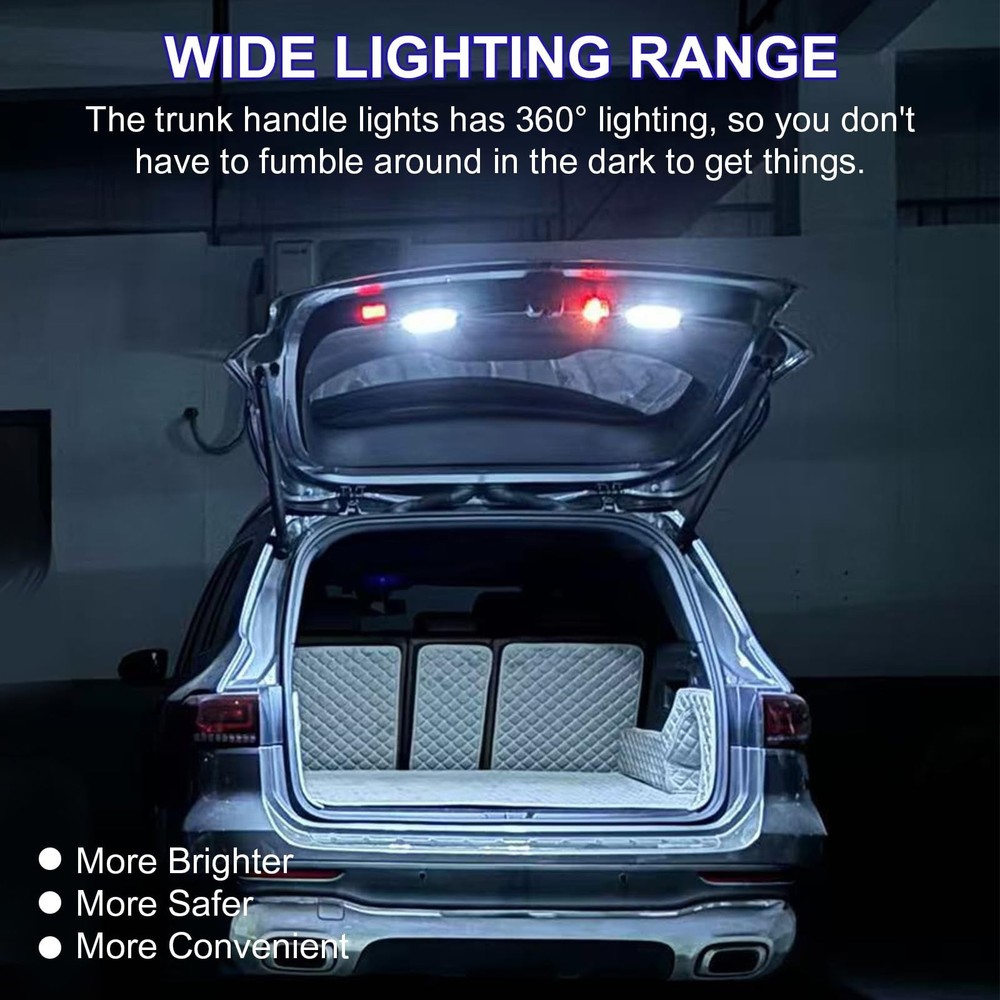 Trunk Tailgate Handle Light Upgraded Tail Door Handle LED Lights Fit for Merc...