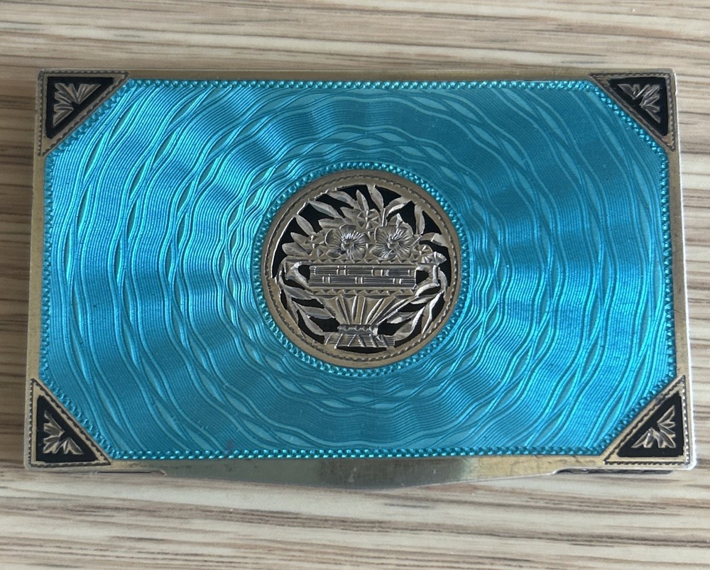 Antique Austrian Silver With Enamel Snuff Box, Circa 1900