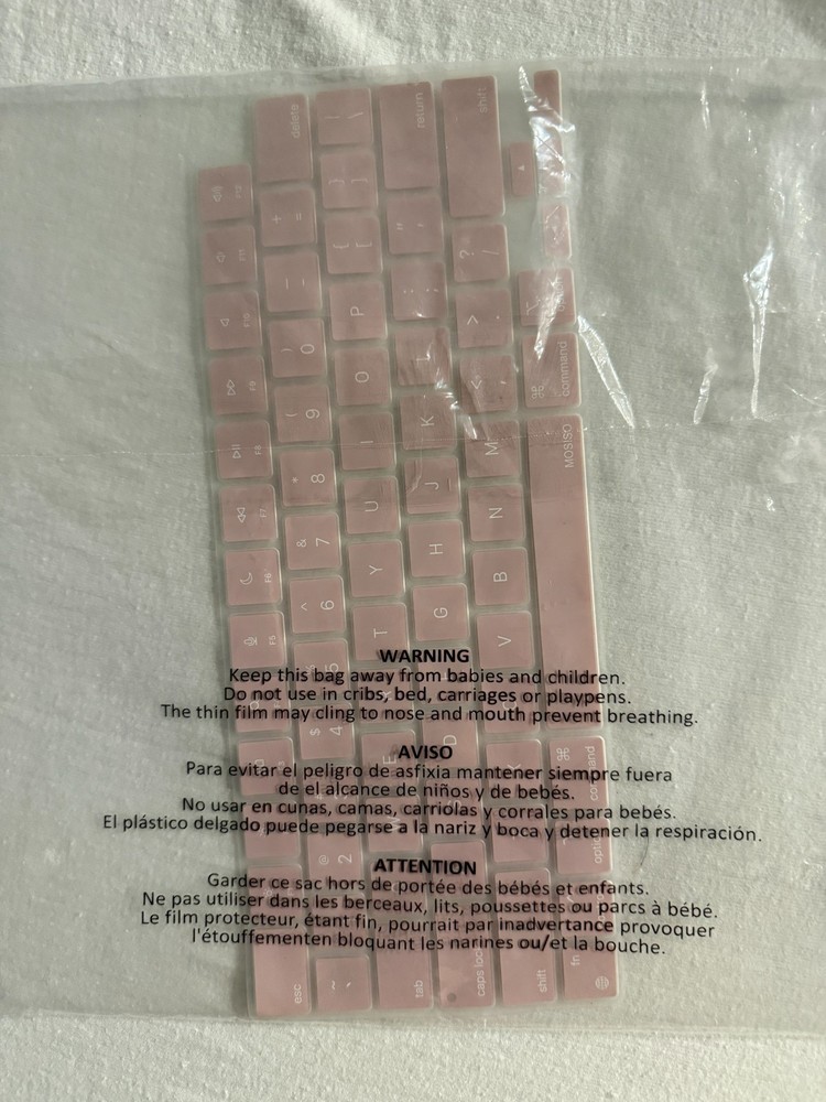 Silicone Keyboard Cover for Mac Pro Pink new