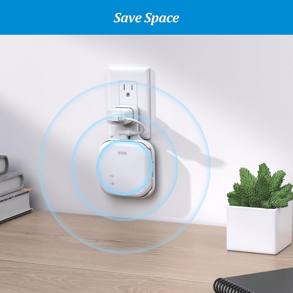 Outlet Wall Mount for Blink Sync Module XR with Short Cable, Space-Saving