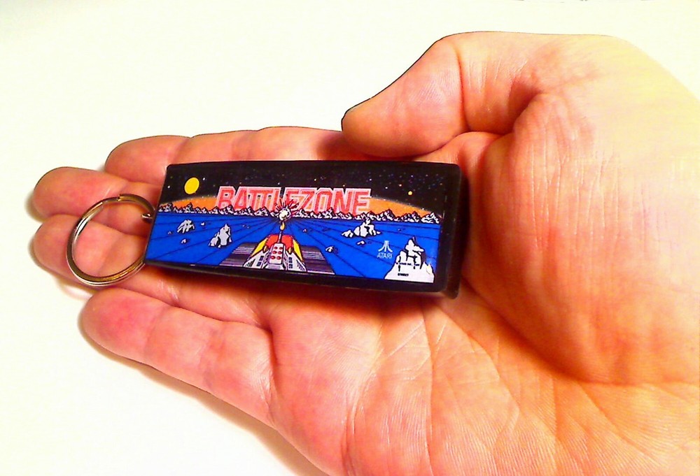 Battlezone Arcade Marquee Coin Door accessory Keychain