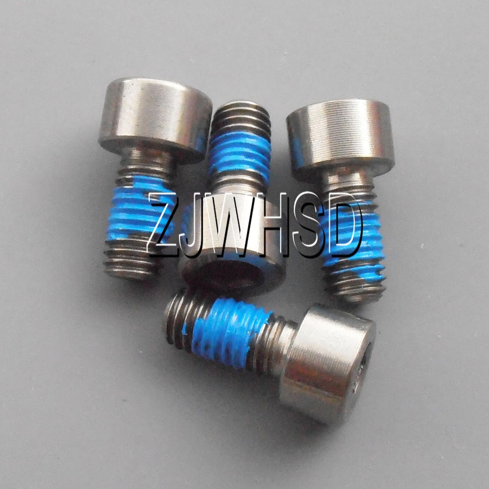4pcs M5 x 10 mm Titanium Ti Screw Bolt Allen Hex Socket Cap Head + Thread Locker