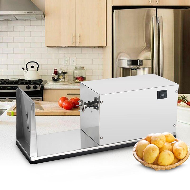 Electric Spiral Potato Slicer With Counter Automatic Vegetable Cutter Machine