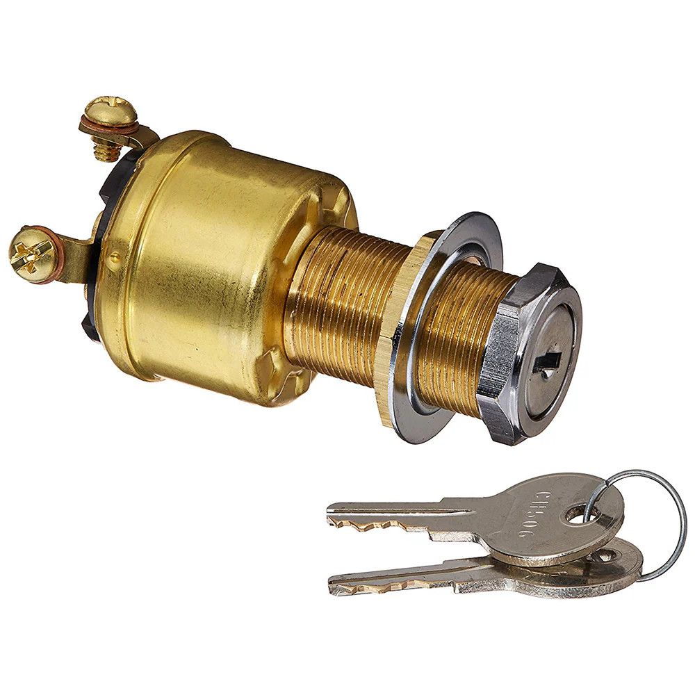Cole Hersee M-712-BP 4 Position Brass Ignition Switch