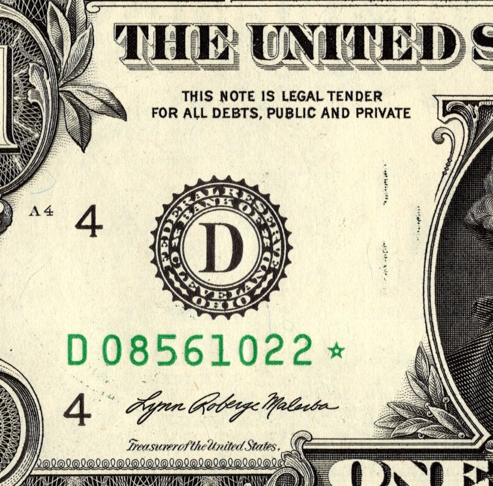 2021 D Star Note One Dollar Bill Regular Run Pack Note D08561022*