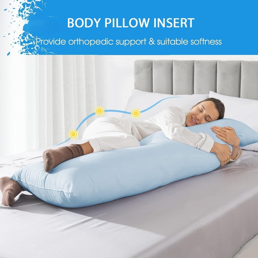 Body Pillow Insert - Breathable Full Body Pillow for Side Sleeper - Soft Long...