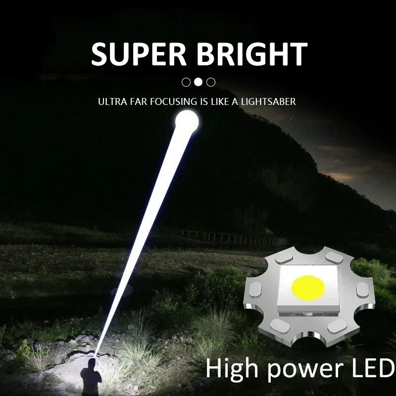 99000000 Lumen Super Bright LED Tactical Flashlight Rechargeable Work LED Lights