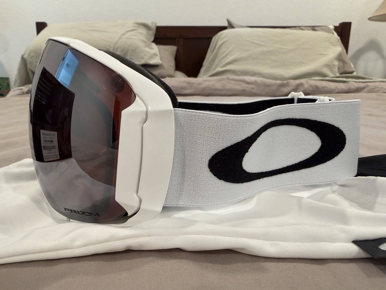 Oakley Airbrake Xl Polished White With Prizm Black Iridium Lens And Dakine Case