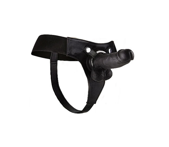 Realistic 8 Strap On Black "by SHOTS AMERICA