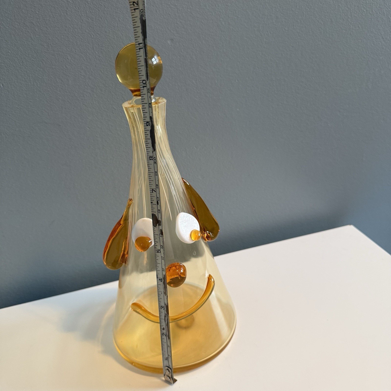 Fratelli Toso Murano Art Glass Clown Face Decanter With Stopper