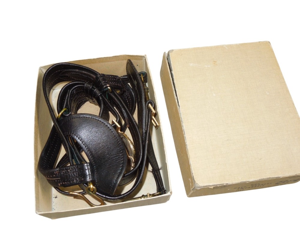 WWII Boxed US Navy Officer Hilborn Hamburger Leather Sword Belt & Box