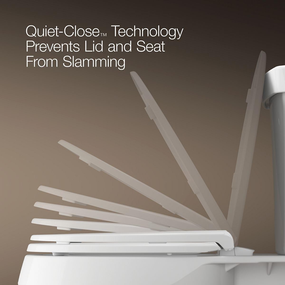 KOHLER 25875-0 Hyten 3" Elevated Toilet Seat: Soft Close, Elongated, White