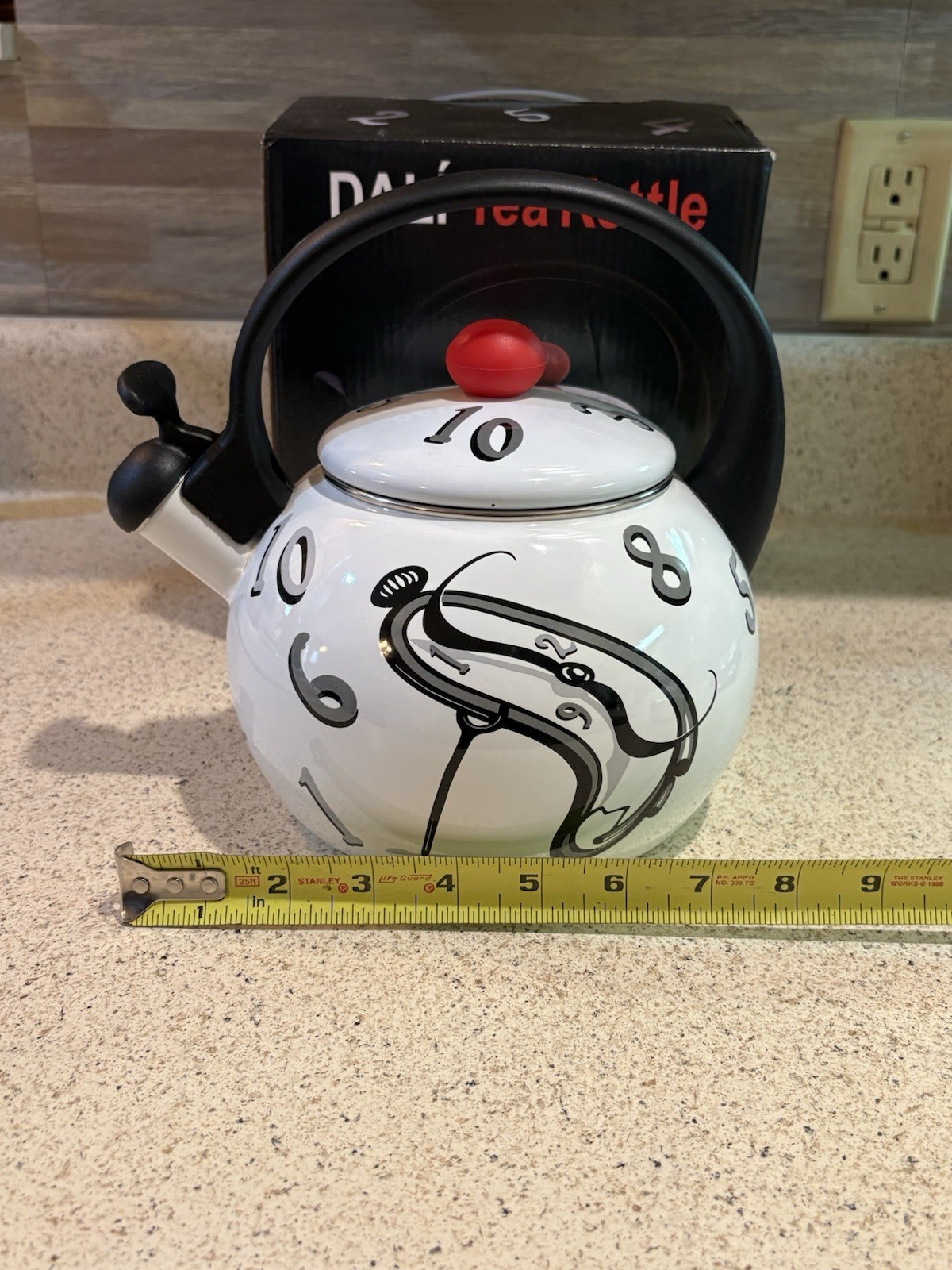 Rare SALVADOR DALI Melting Clock Tea Kettle In Original Box