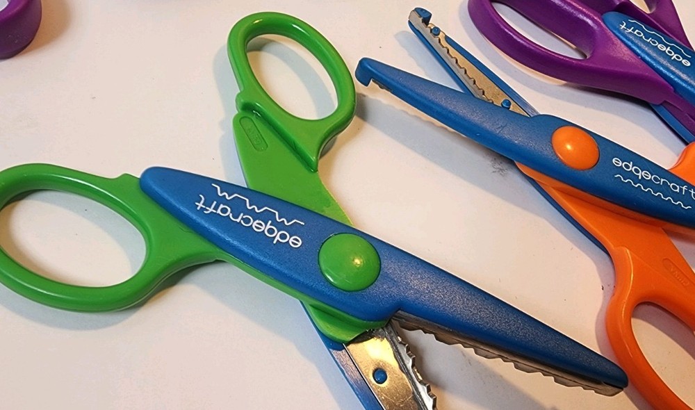 Edgecraft Craft Scissors , Assorted Set Of 7 Decorative Paper Edge Scissors
