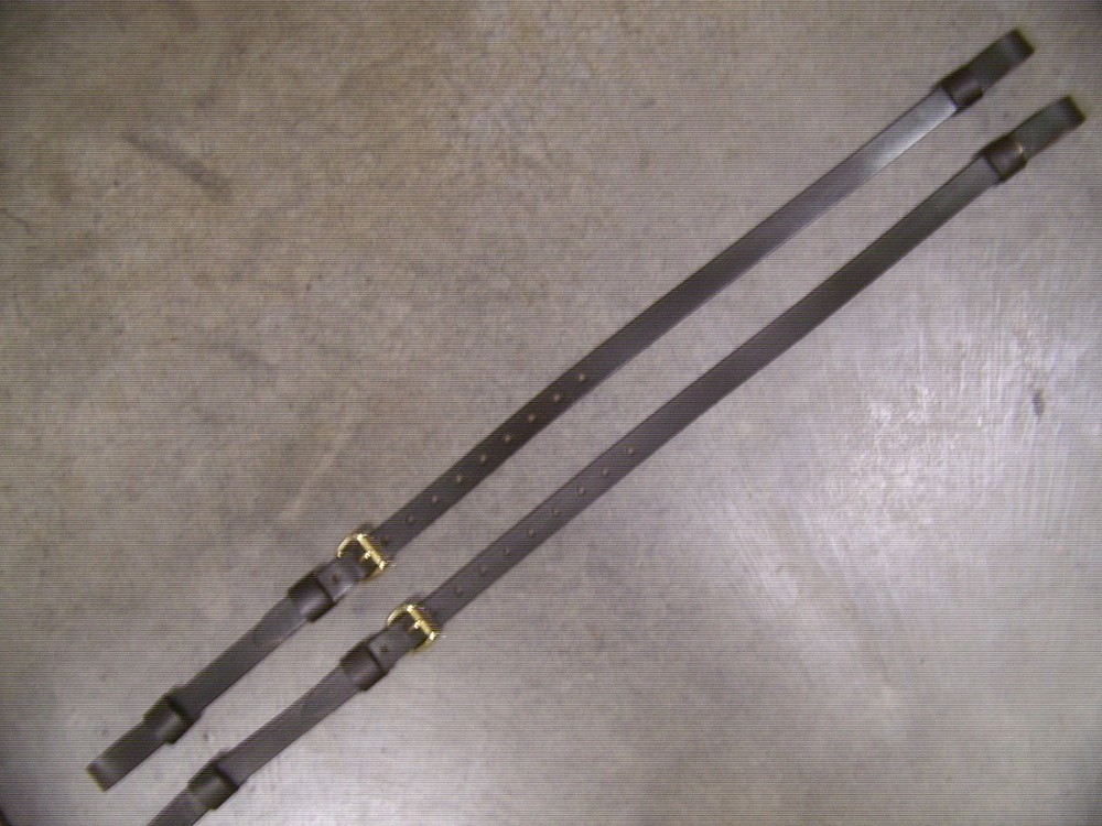 Leather Luggage Straps for Luggage Rack ~2 set~Dark Brown~Solid Brass Hardware