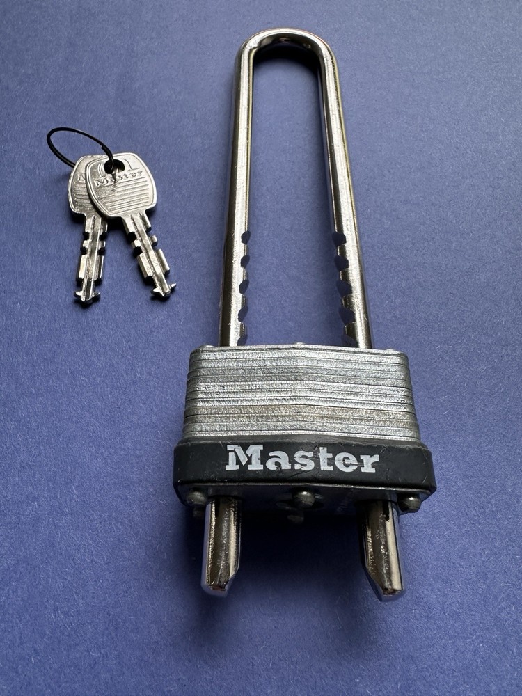 🔐 NEW Master Lock 517D Padlock with Long Shackle