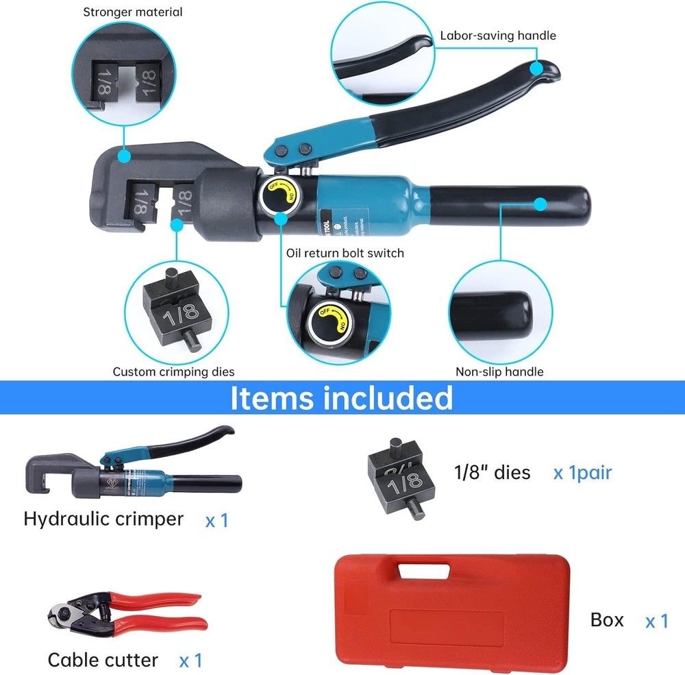 Hydraulic Crimper Tool for Wire Rope Swaging