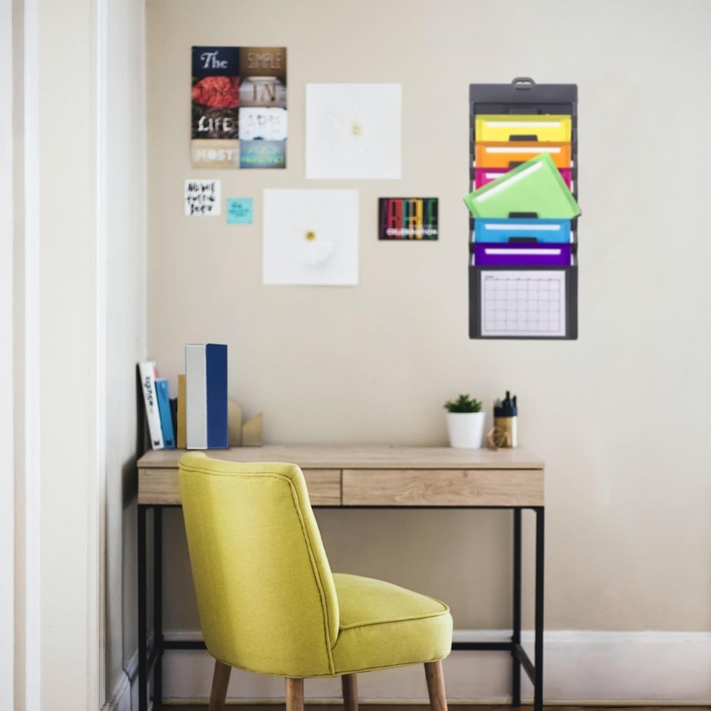 Cascading Wall File Organizer Classrom Organization & Storage 6 Removable Poly