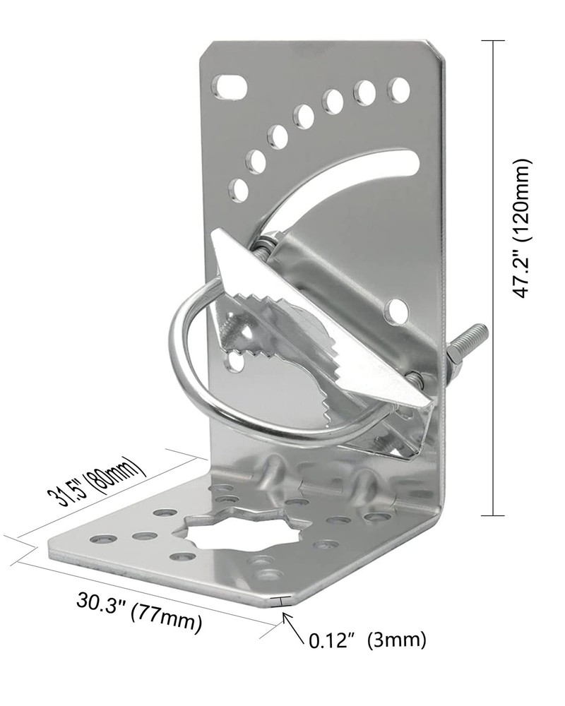 Universal Antenna Mount, Adjustable Wall-Mounted Heavy Duty Mount Bracket wit...