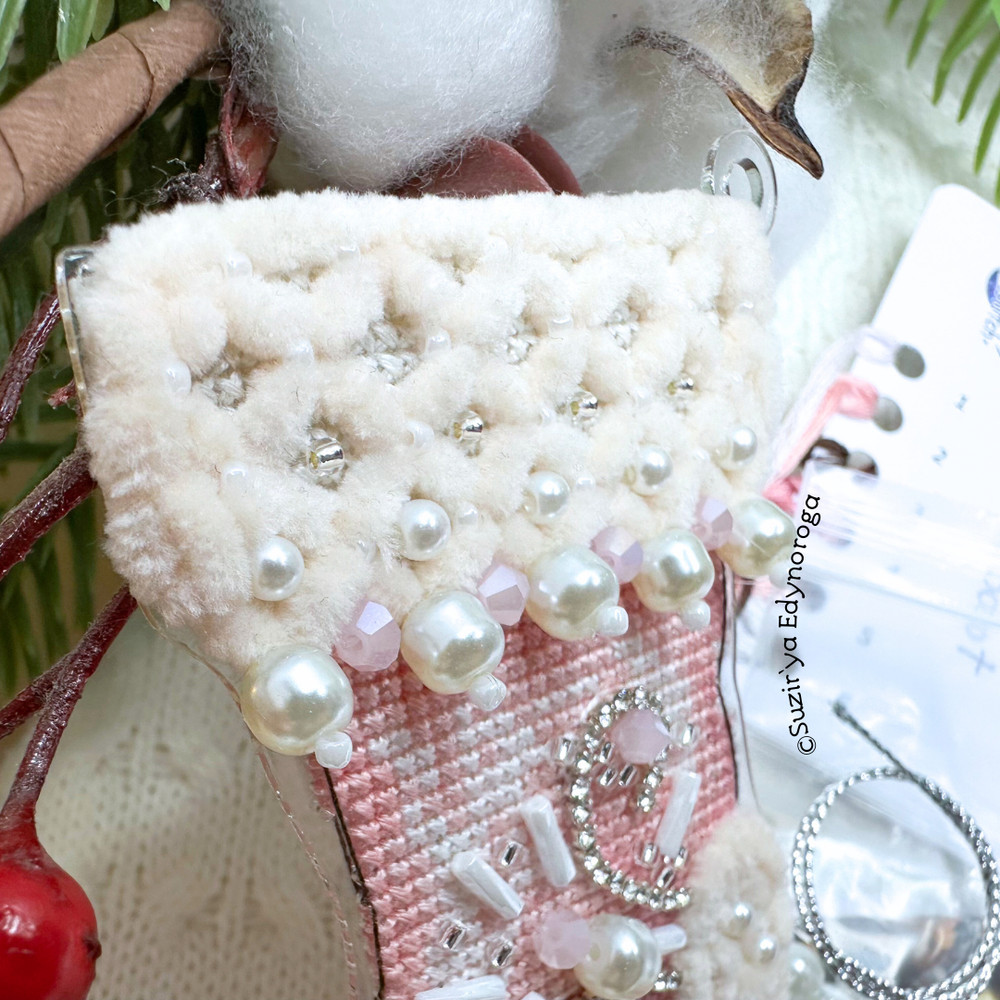 Pink boot Counted Cross Stitch Kit – DIY Needlework Craft