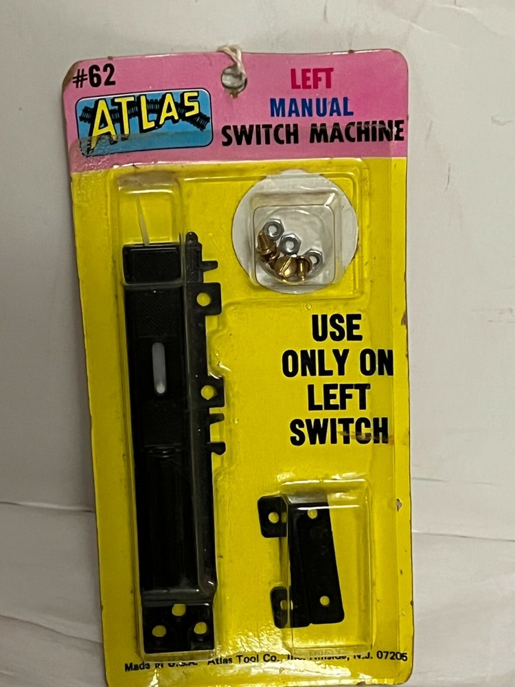 Vintage Atlas Model Train Left Manual Switch Machine, #62 New