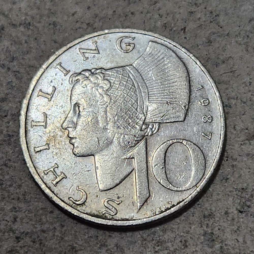 AUSTRIA 🇦🇹 TEN (10) SCHILLING COIN 1987
