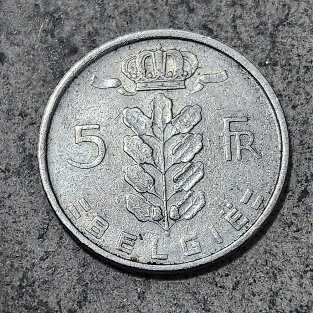 BELGIUM 🇧🇪 FIVE (5) FRANCS COIN 1948 (DUTCH TEXT)