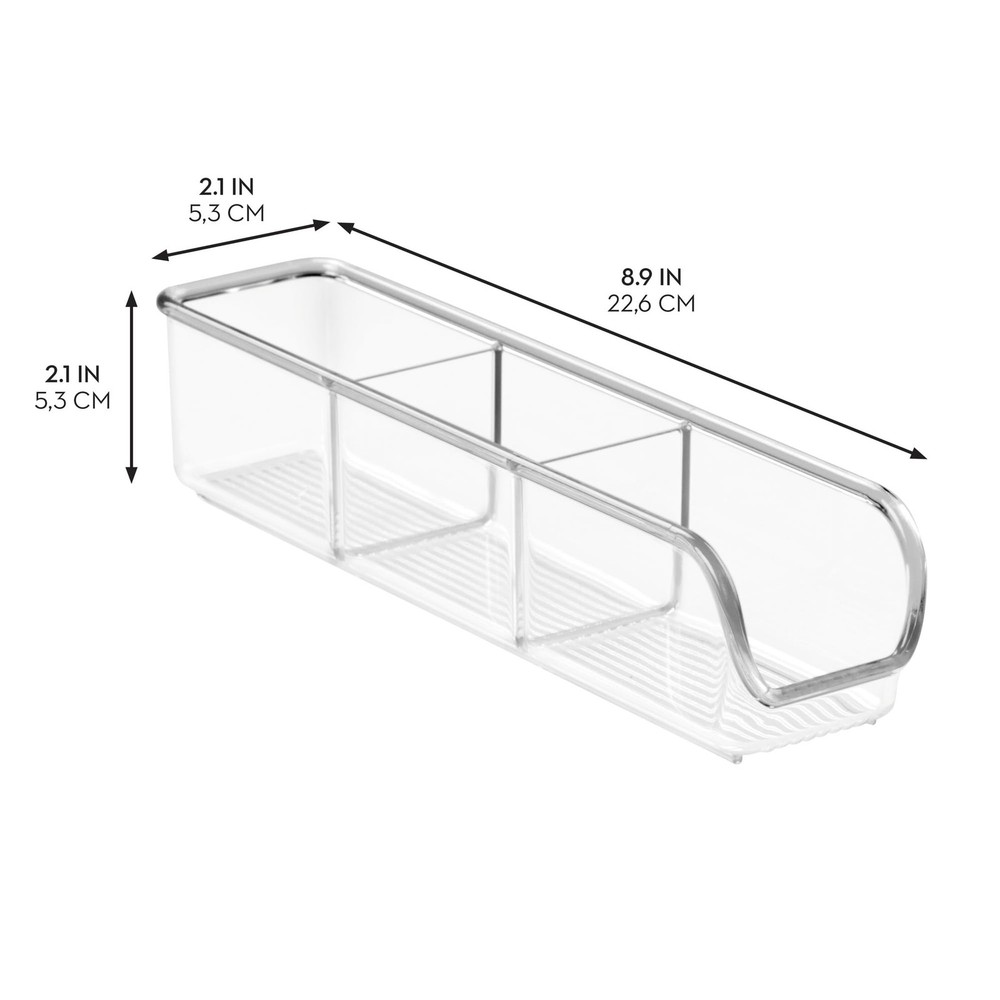 iDesign Plastic Packet and Tea Bag Organizer - Kitchen Storage Large, Clear