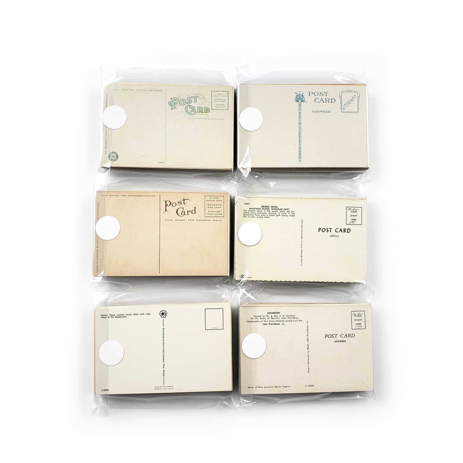 60 Unused Vintage Postcards Lot - Unposted Random Blank Midcentury Travel Views