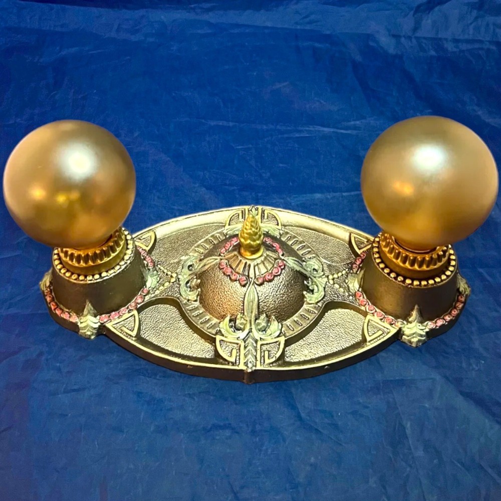 Rewired Single Flush Two Socket light Fixture beautiful Finish 16C