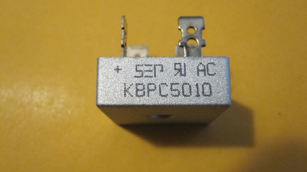 3Pcs 1000V 50A Metal Case Single Phase Diode Bridge Rectifier KBPC5010