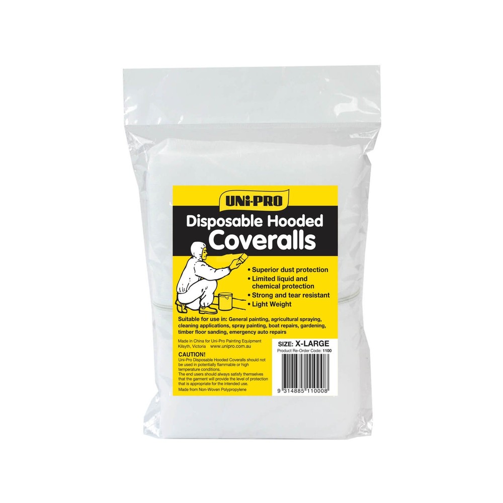 UNi-PRO Extra Large Hooded Disposable Coveralls