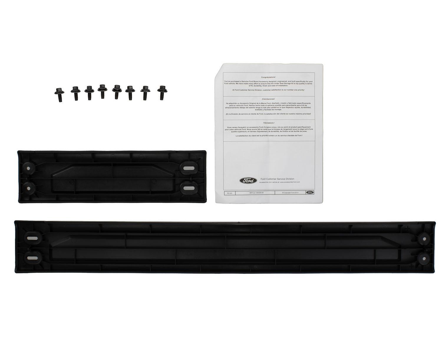 Ford F-150® 2015-2025 Truck Under Rear Seat Black Ebony Cargo Storage Organizer