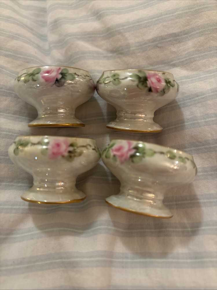 Bavarian salt dips antique set a four