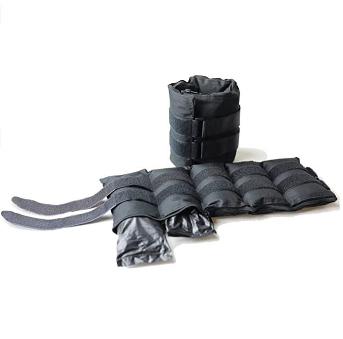 CAP 10-Pound Pair (2PC) Adjustable Ankle Weights Black NEW OPEN BOX ITEM