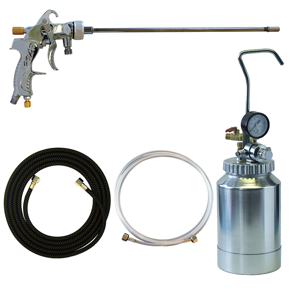 Paasche Extension Spray Gun (3",6",12",18",24",48") & 64oz Pressure Cup & Hoses