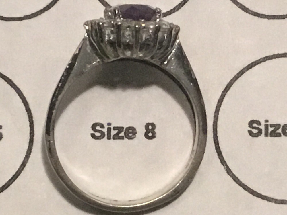 Lustrous Amethyst Gemstone 925 Sterling Silver Wedding Ring