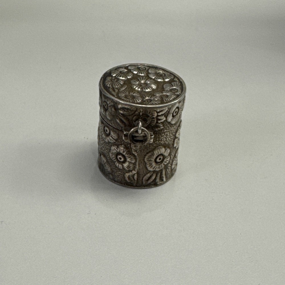 Victorian Sterling Silver Pill Box