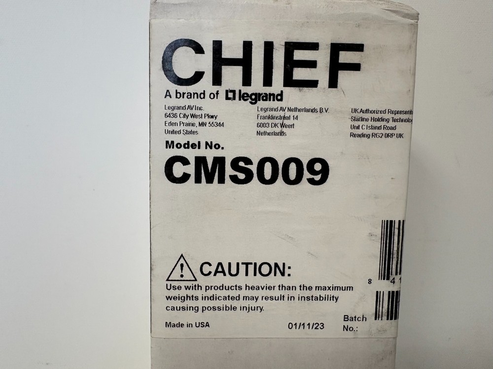 Chief CMS009 Fixed Extension Column, Pole Extension Series