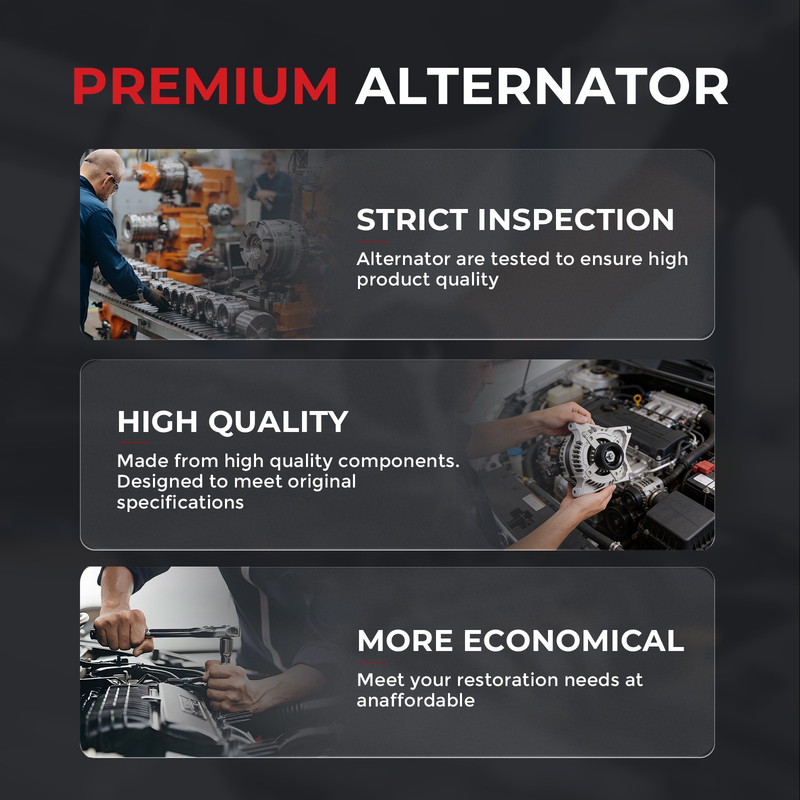 Alternator For Chrysler Pacifica 3.5 3.5L 2004-2006 11063 421000-0140 90295485