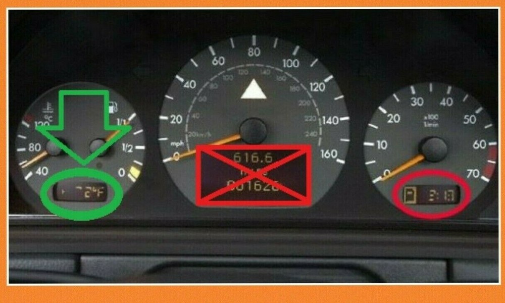 LCD, LEFT SIDE DISPLAY FOR MERCEDES C/ E/CLK/SLK INSTRUMENT CLUSTER REPLACEMENT